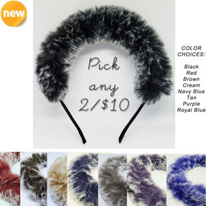 Faux Fur Headband NWT